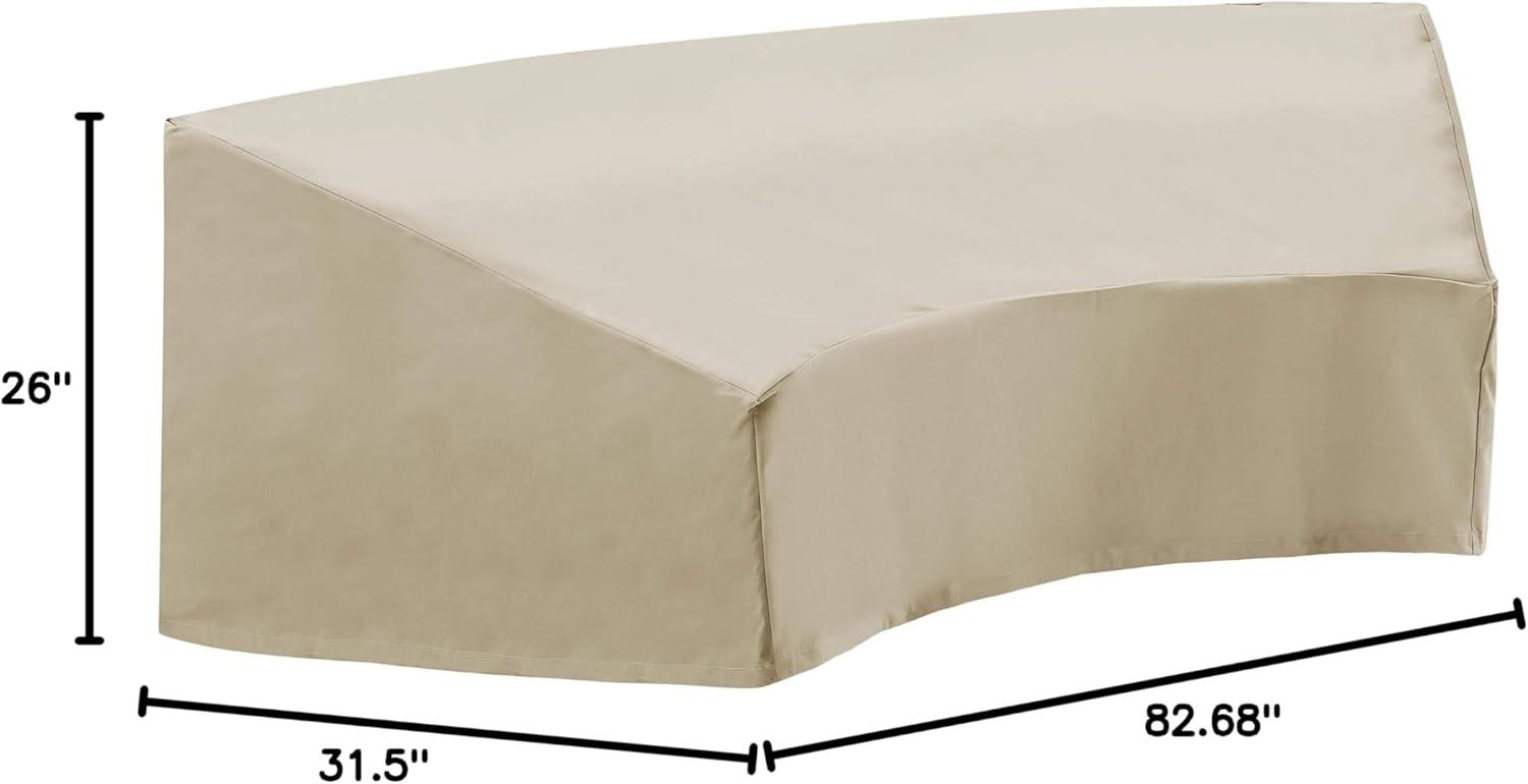 Crosley Outdoor Catalina Round Sectional Furniture Cover, Tan: Vinyl, Fits Wicker Sectional, 90 Day Warranty