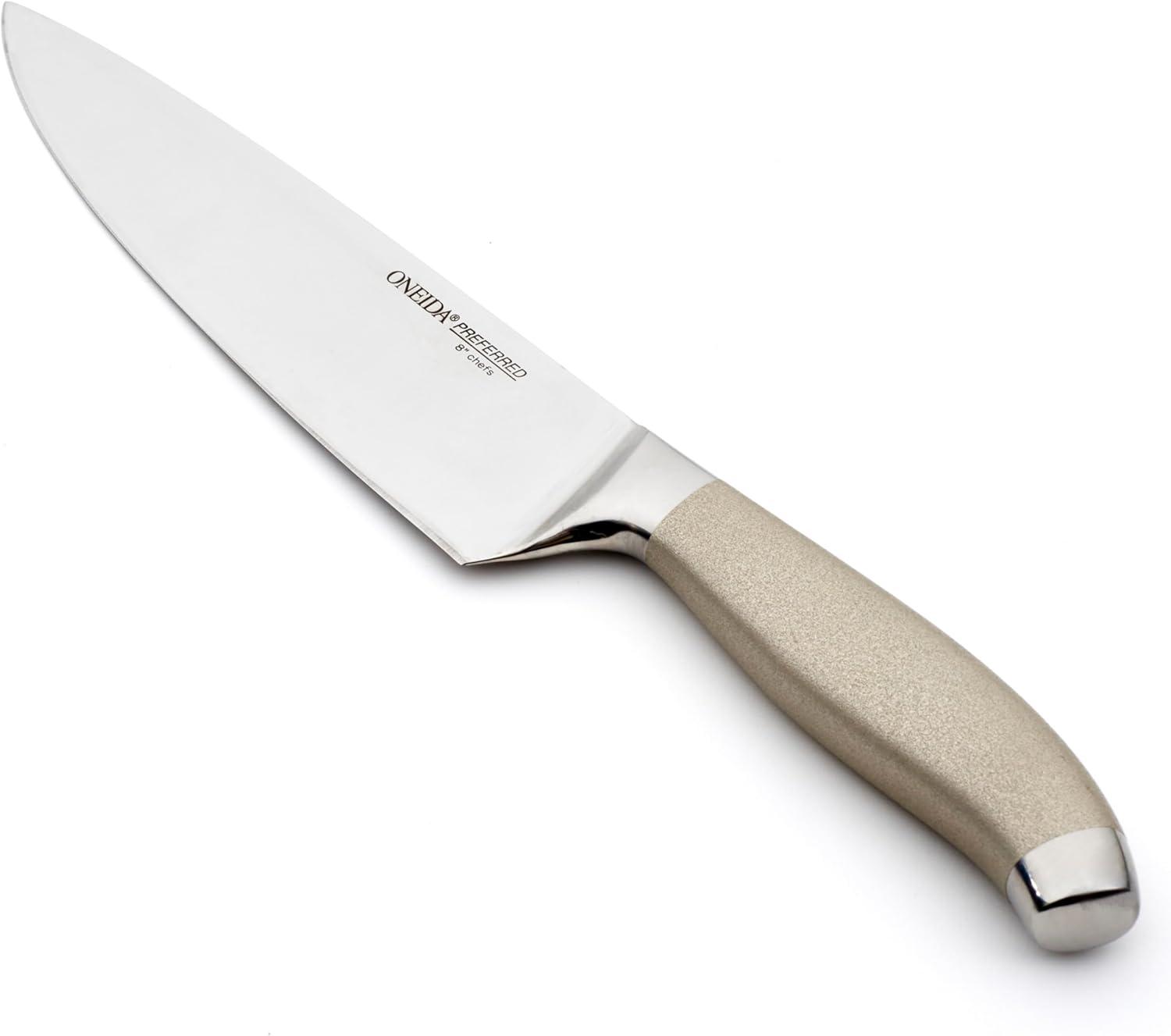 Oneida 8-Inch Stainless Steel Chef Knife with Ergonomic Handle