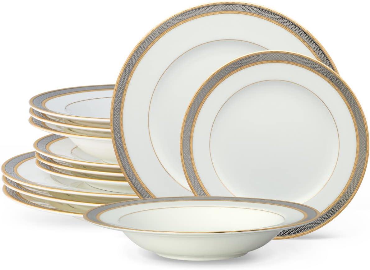 Noritake Brilliance 12-Piece Dinnerware Set, Service for 4