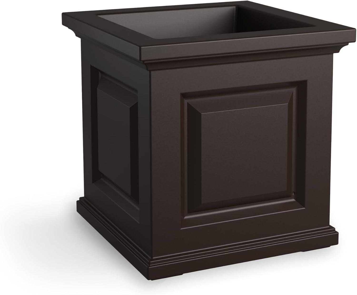 Mayne Inc. Nantucket Square Resin Planter Box with Water Reservoir