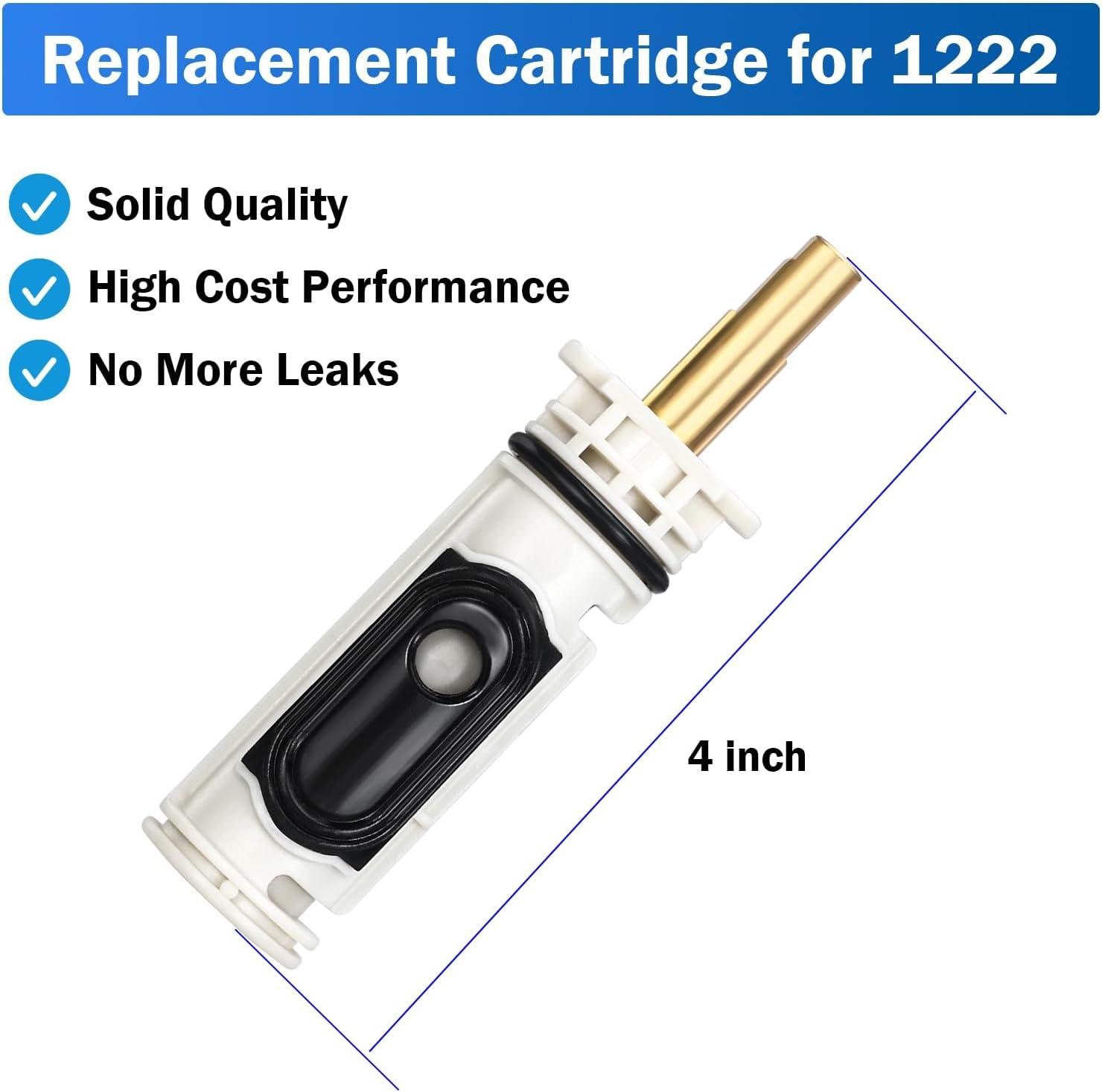1222 Replacement Cartridge with Moen 104421 Cartridge Puller Removal Tool Retainer Clip Compatible with Moen One-Hanlde Posi Temp 1222B Shower Bathtub Faucet (1222 cartridge +104421 cartridge puller)