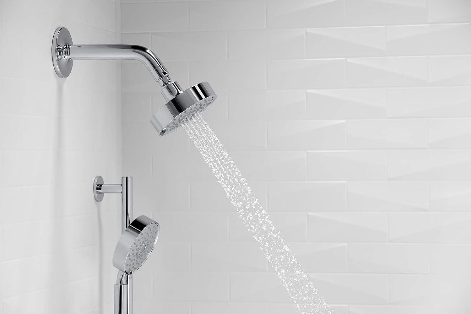 Kohler Purist 2.5 Gpm Multifunction Wall Mount Showerhead, Three Spray Settings, 5.5" High Pressure Spray Head