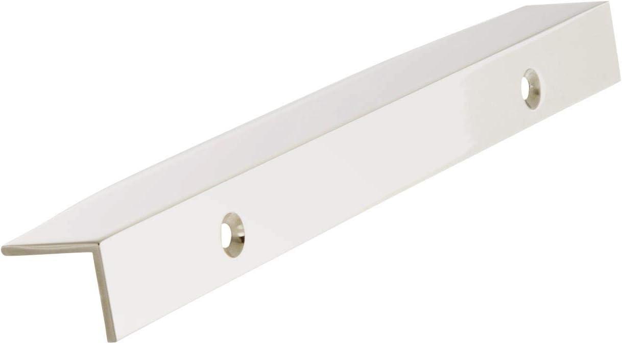 Polished Nickel Modern Cabinet Edge Pull with Mounting Hardware