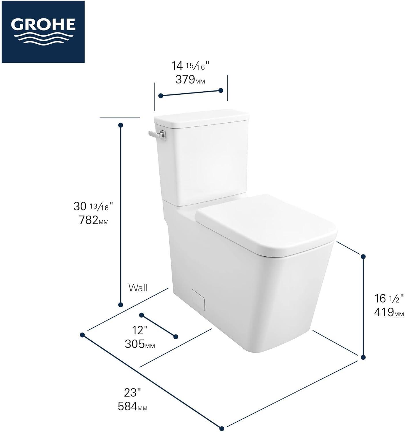 Eurocube® 1.28 GPF (Water Efficient) Elongated Two-Piece Toilet (Seat Included)