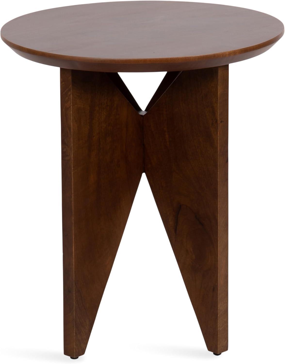 Kate and Laurel Faiza Wood Side Table, 18x18x20, Walnut Brown