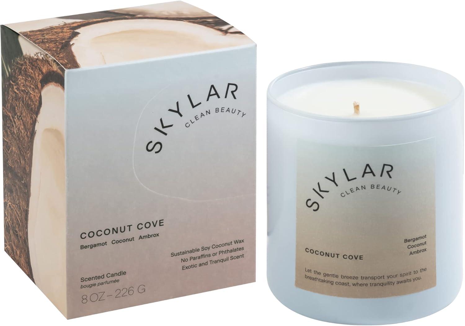 Skylar Coconut Cove 8oz Scented Soy Jar Candle