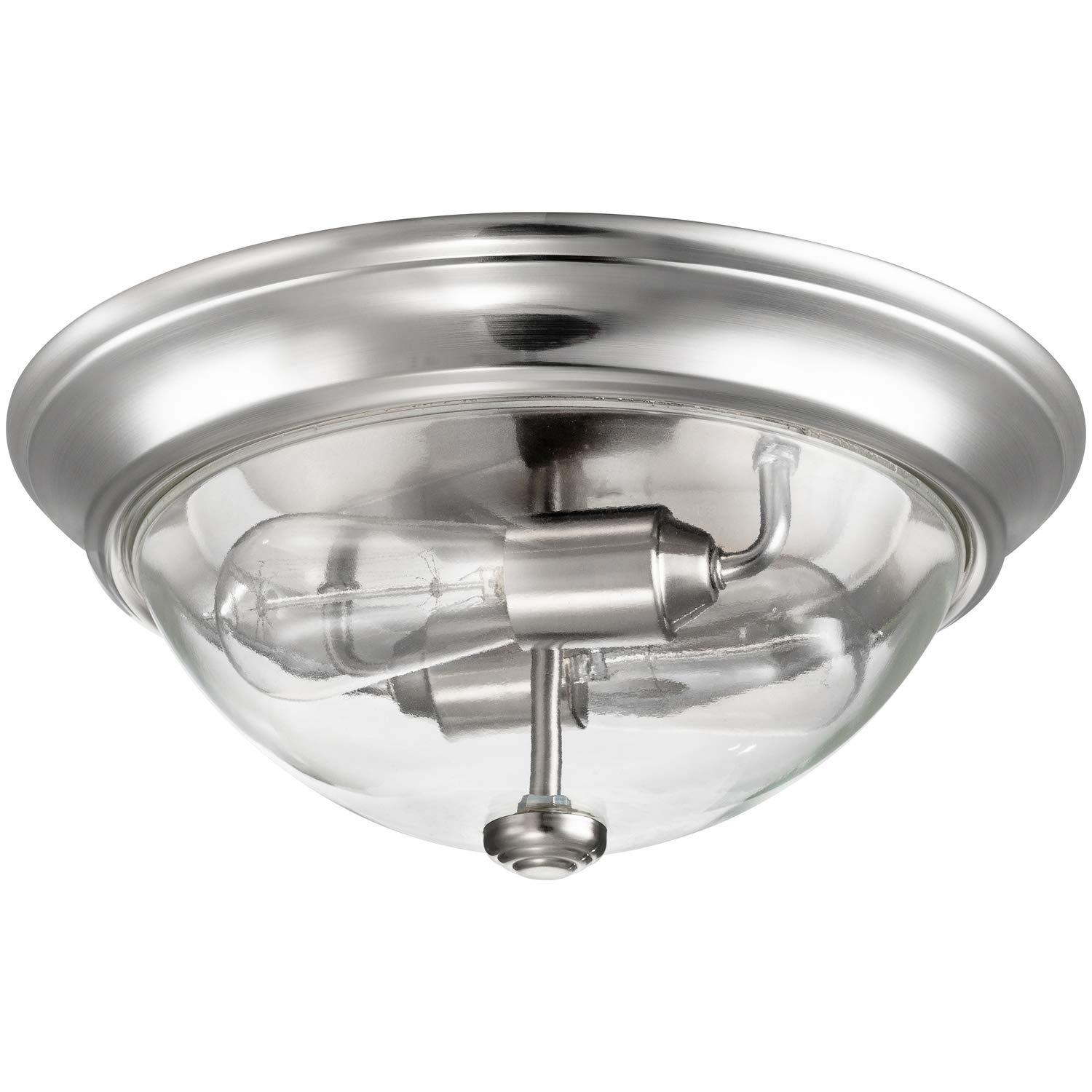 Prominence Home 51380-01 Design Series Flushmount Lighting, 13, Brushed Nickel
