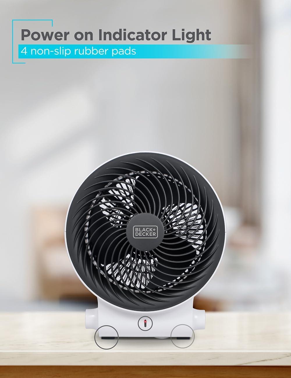 BLACK+DECKER BLACK+DECKER Dual Function Desktop Heater & Fan, 3 Settings, 750W/1500W Space Heate, White