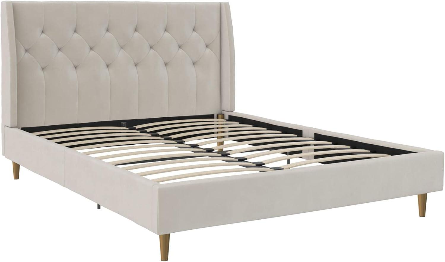 Her Majesty Velvet Queen Platform Bed