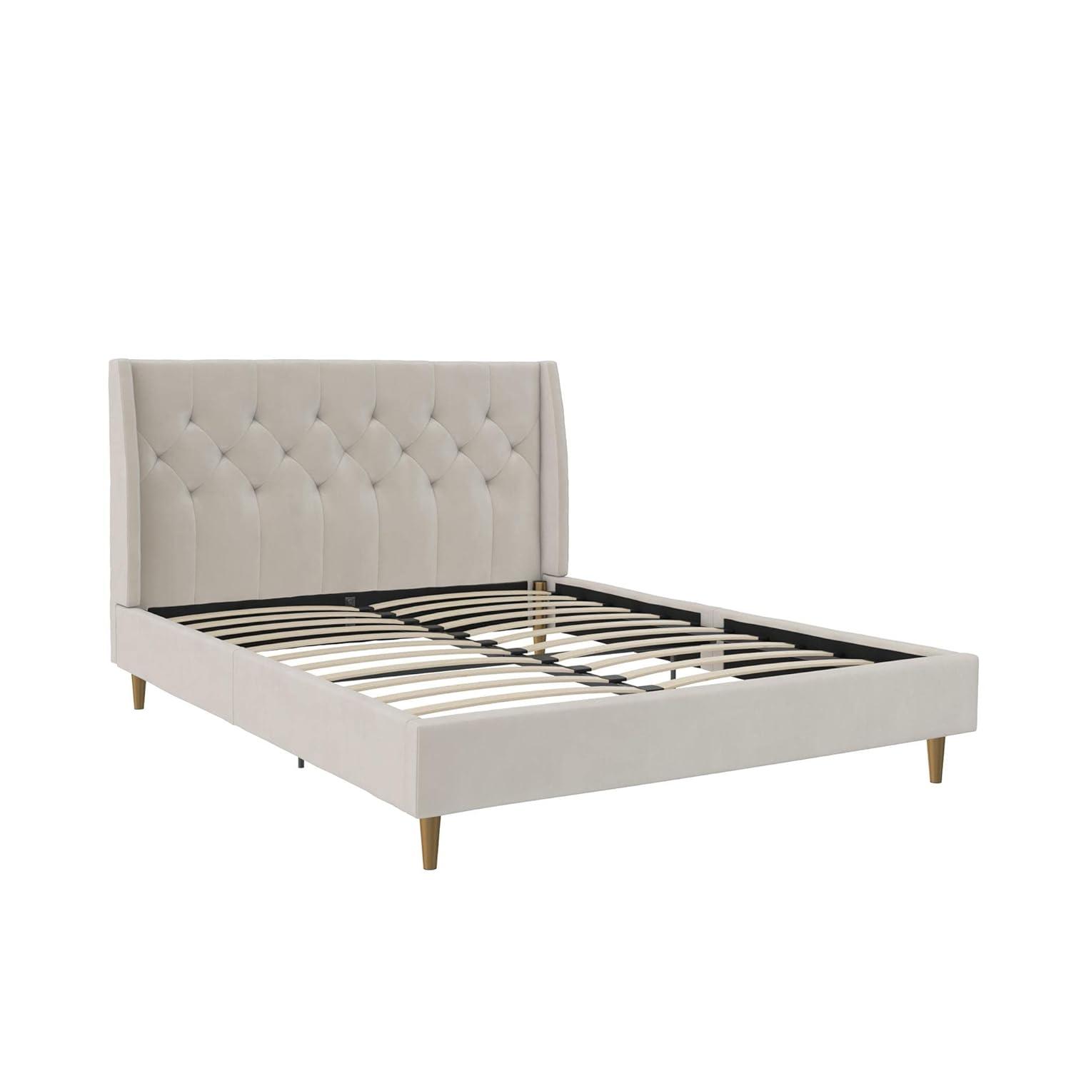 Her Majesty Upholstered Wingback Bed