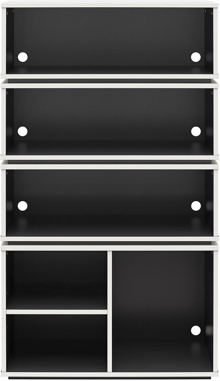 55.04" Shadow Gaming and Collectable Display Storage Bookcase White/Matte Black - NTENSE