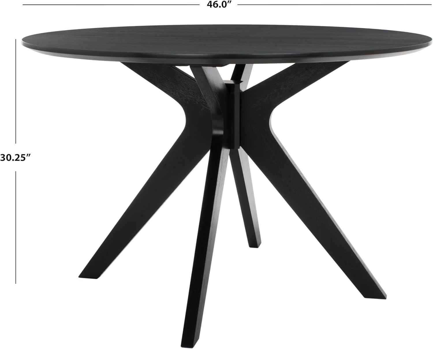 SAFAVIEH Couture Carolee 46" Round Dining Table, Black
