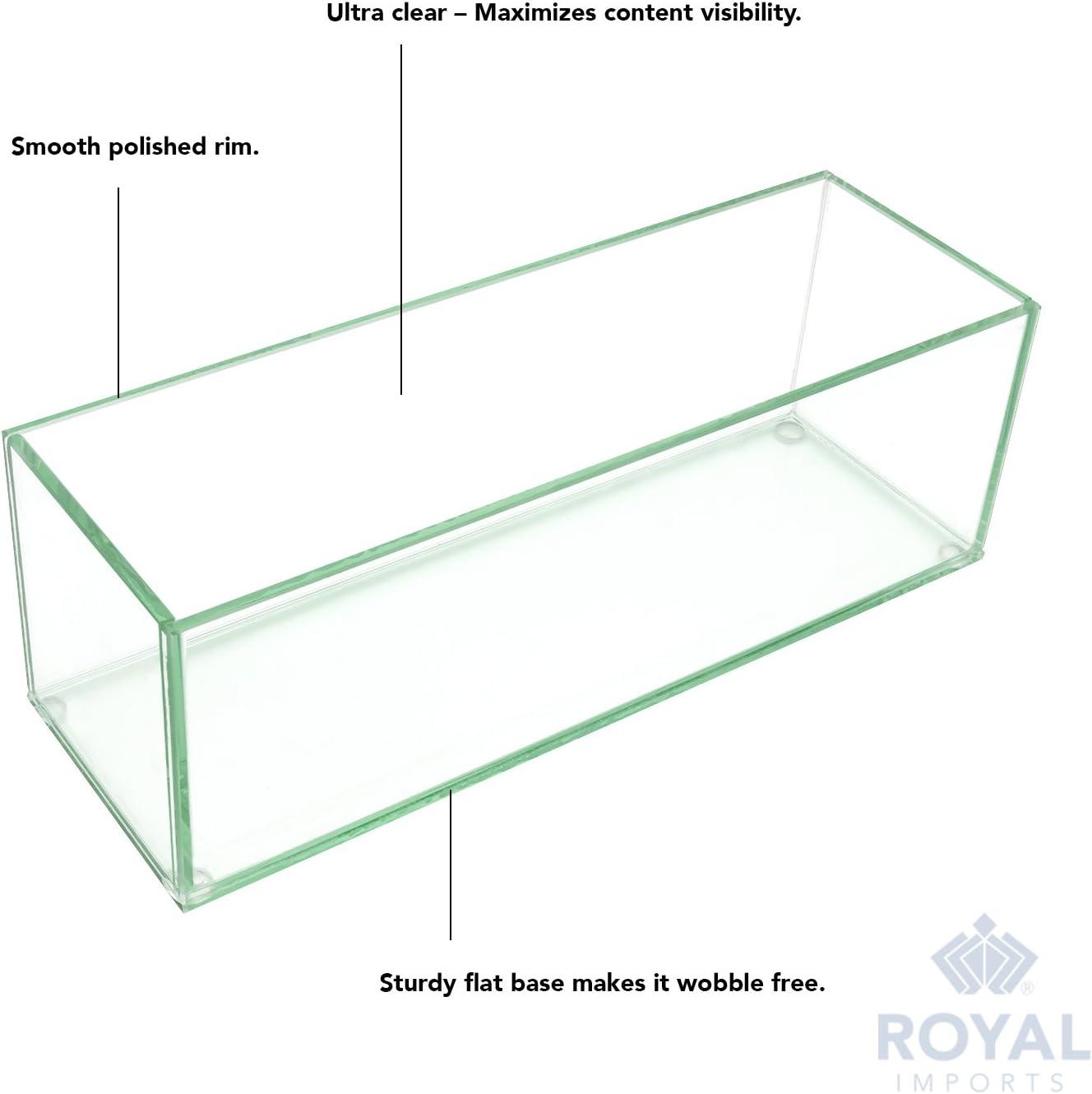 Clear Glass Rectangular Vase for Floral Arrangements