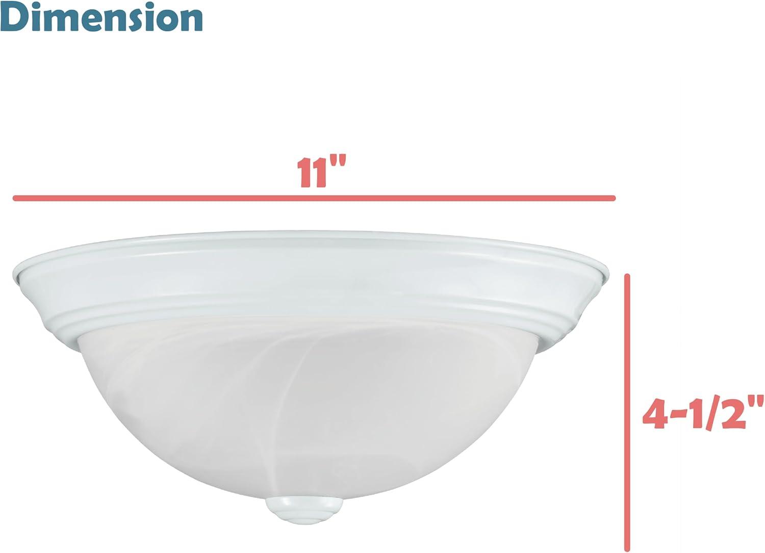 60/6004-Nuvo Lighting-2 Light Flush Mount-11.38 Inches Wide by 4.88 Inches High-Textured White Finish