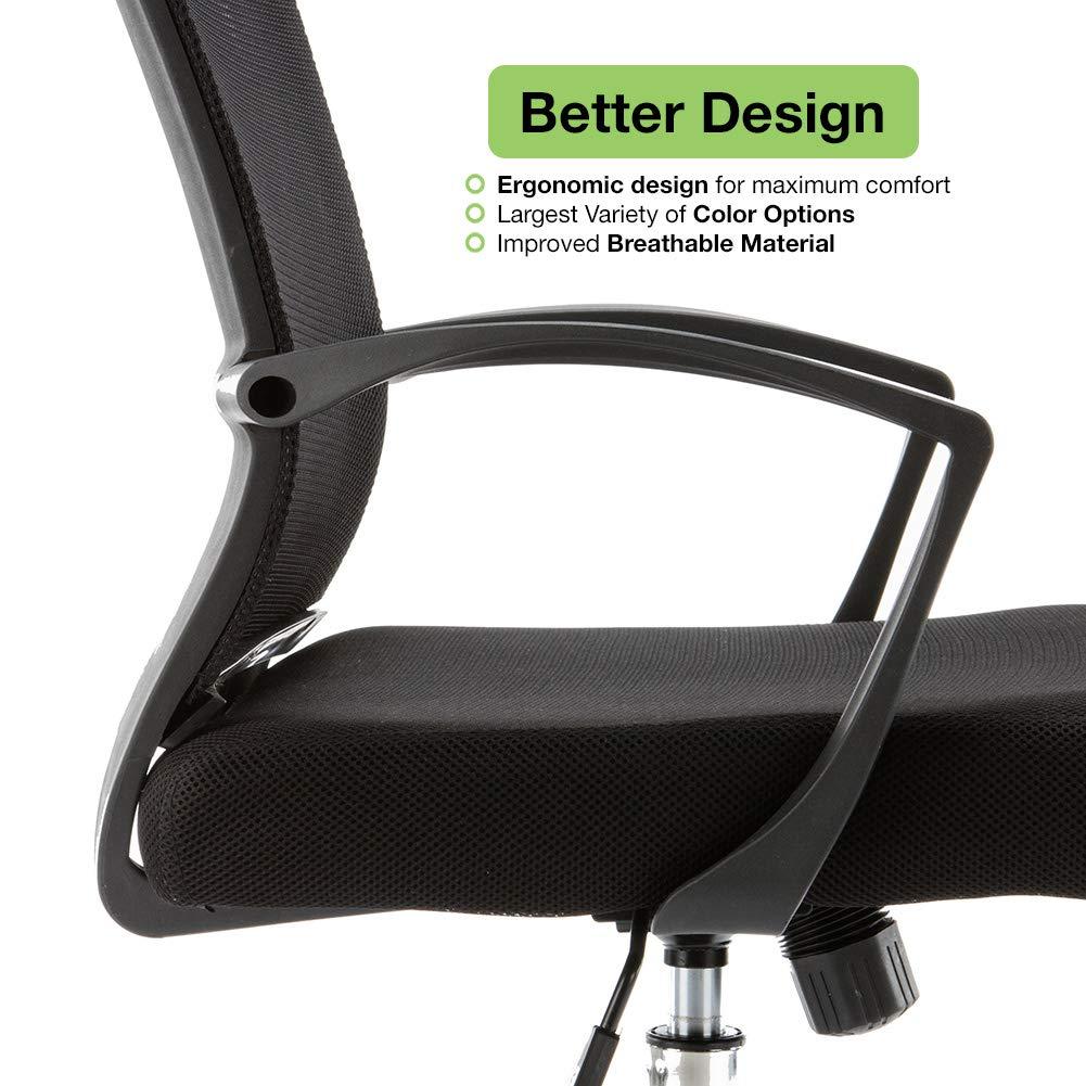 Modern Home Zuna Mid-Back Office Chair - White/White