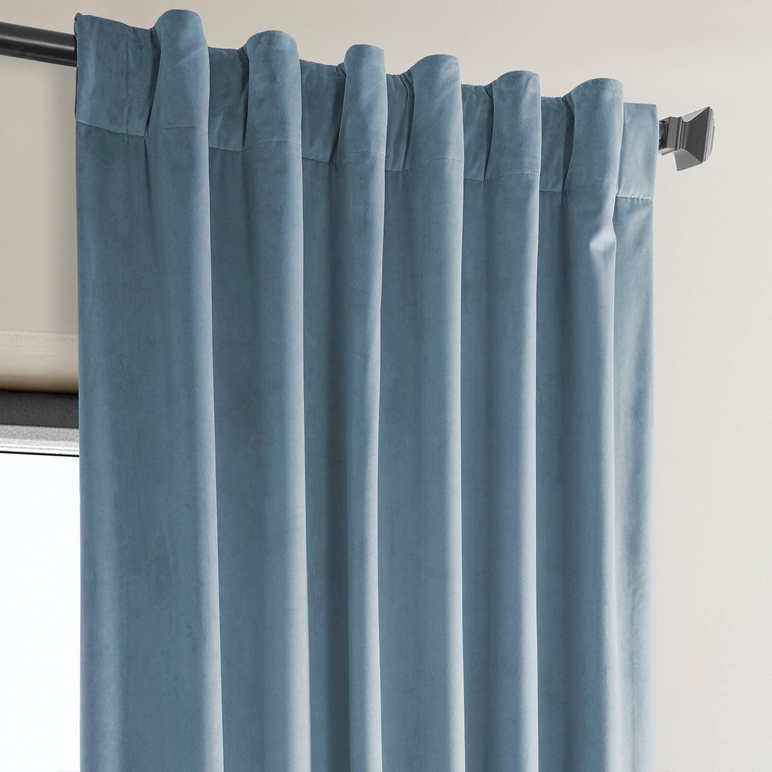 AllModern Loria Plush Velvet 100% Blackout Curtains For Bedroom, Living Room - Single Panel