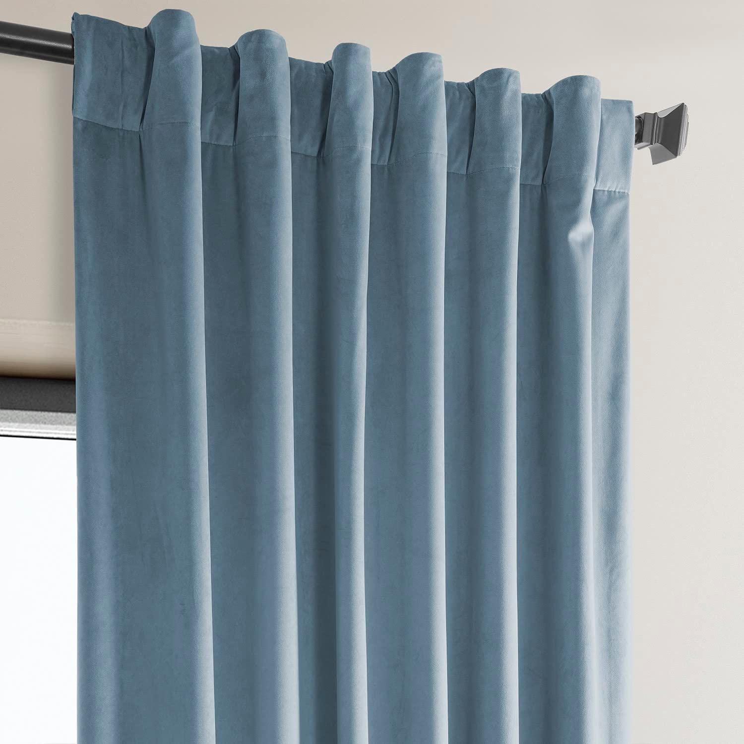 AllModern Loria Plush Velvet 100% Blackout Curtains For Bedroom, Living Room - Single Panel