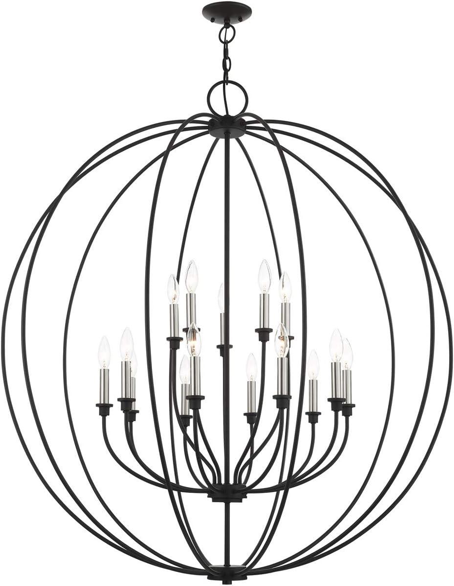 15 Light Black Chandelier with Steel base material