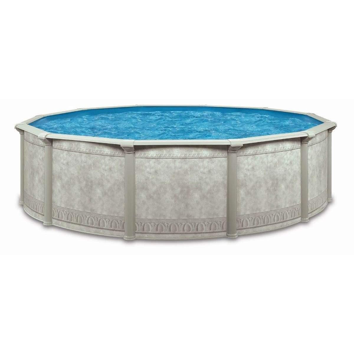 Aquarian Khaki Venetian 24' x 52" Steel Frame DIY 6- to 8-Person Above-Ground Backyard Pool – Pool Only (Accessories Sold Separately)