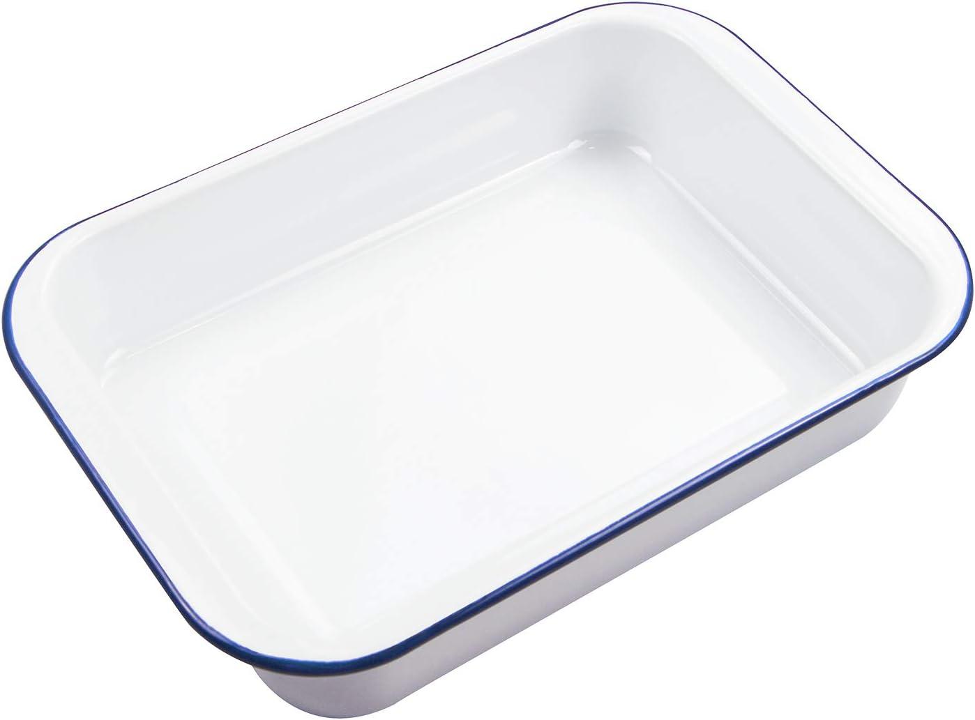 Enamelware 9x13 Baking Pan - Enameled Steel Roasting Pan - Non-Stick Deep Dish Lasagna Pan|Enamelware 9x13 Baked Pan, Enameled Steel Roasting pan - Deep Dish Nonstick Lasagna Pan