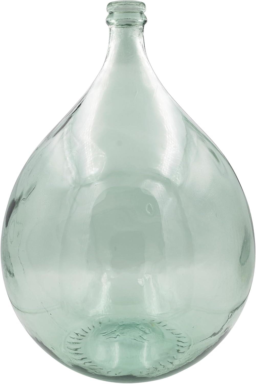 Clear Teardrop Reclaimed Glass Bottle, 22" Tall
