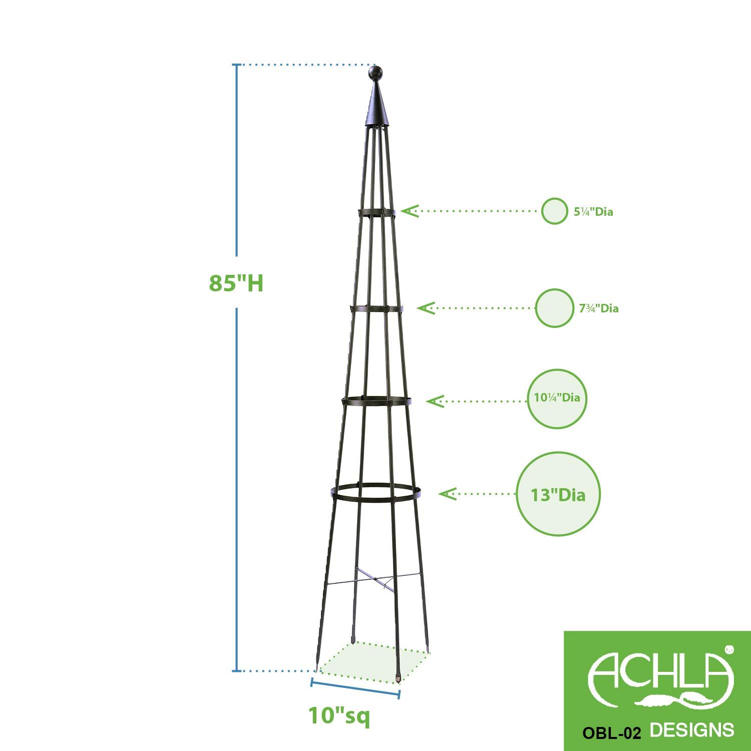 Latitude Run® Alarcon-Chacon 84'' H x 13'' W Iron Obelisk Trellis
