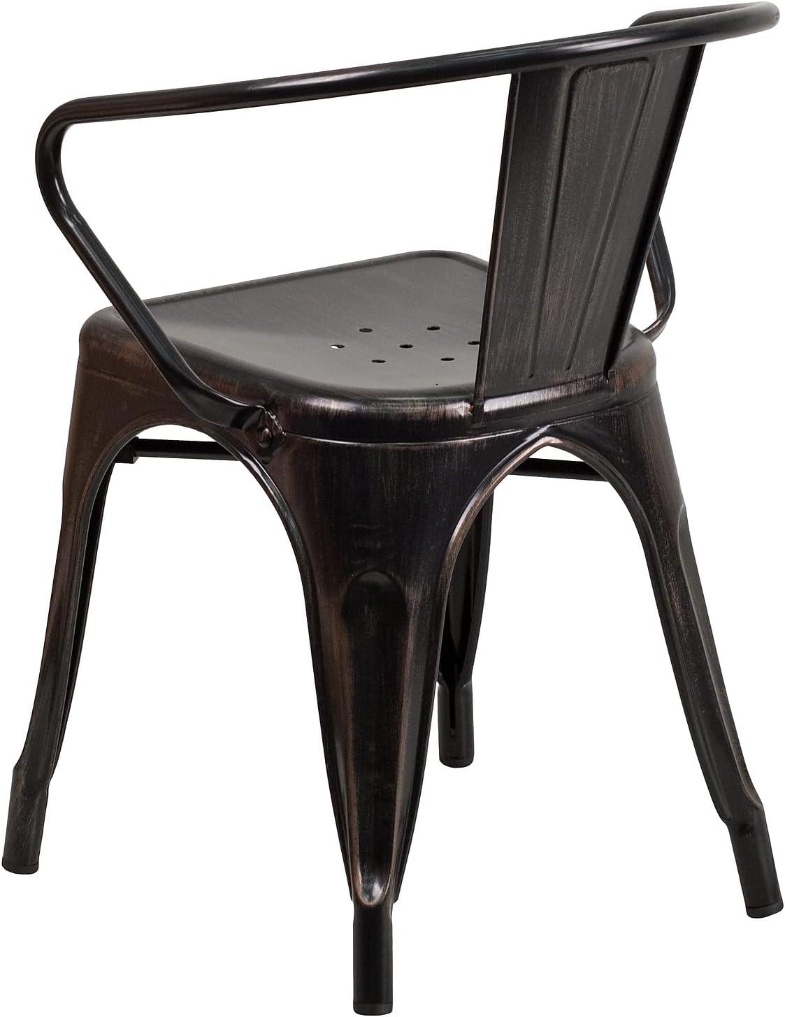 Hucheson Metal Indoor-Outdoor Chair with Arms