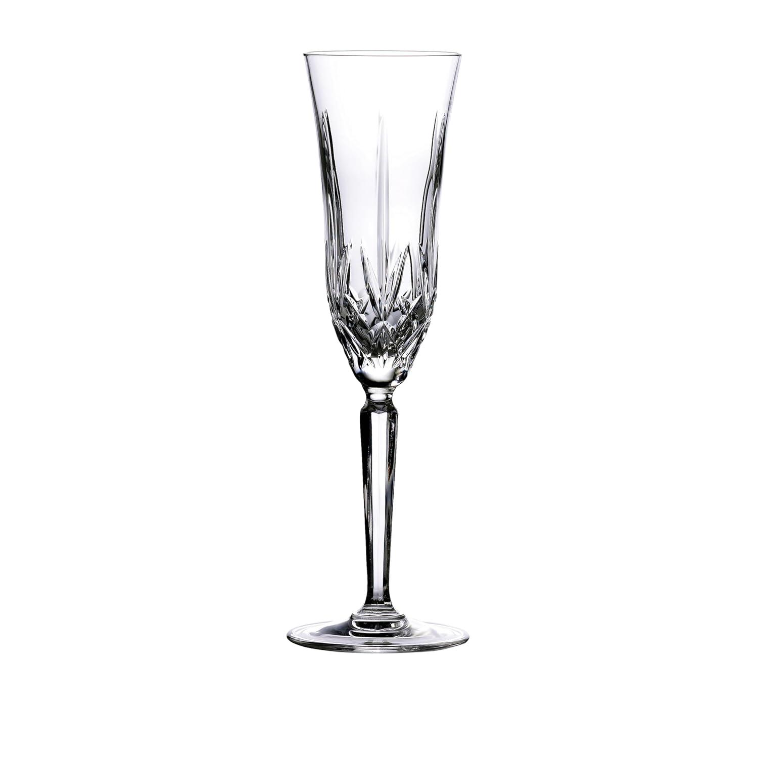 Maxwell Clear Crystal Cut Champagne Flute Set of Four