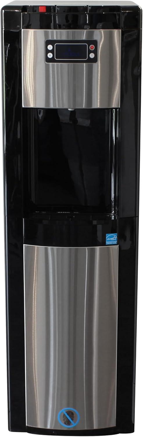 Black and Stainless Steel Bottom Load Water Dispenser