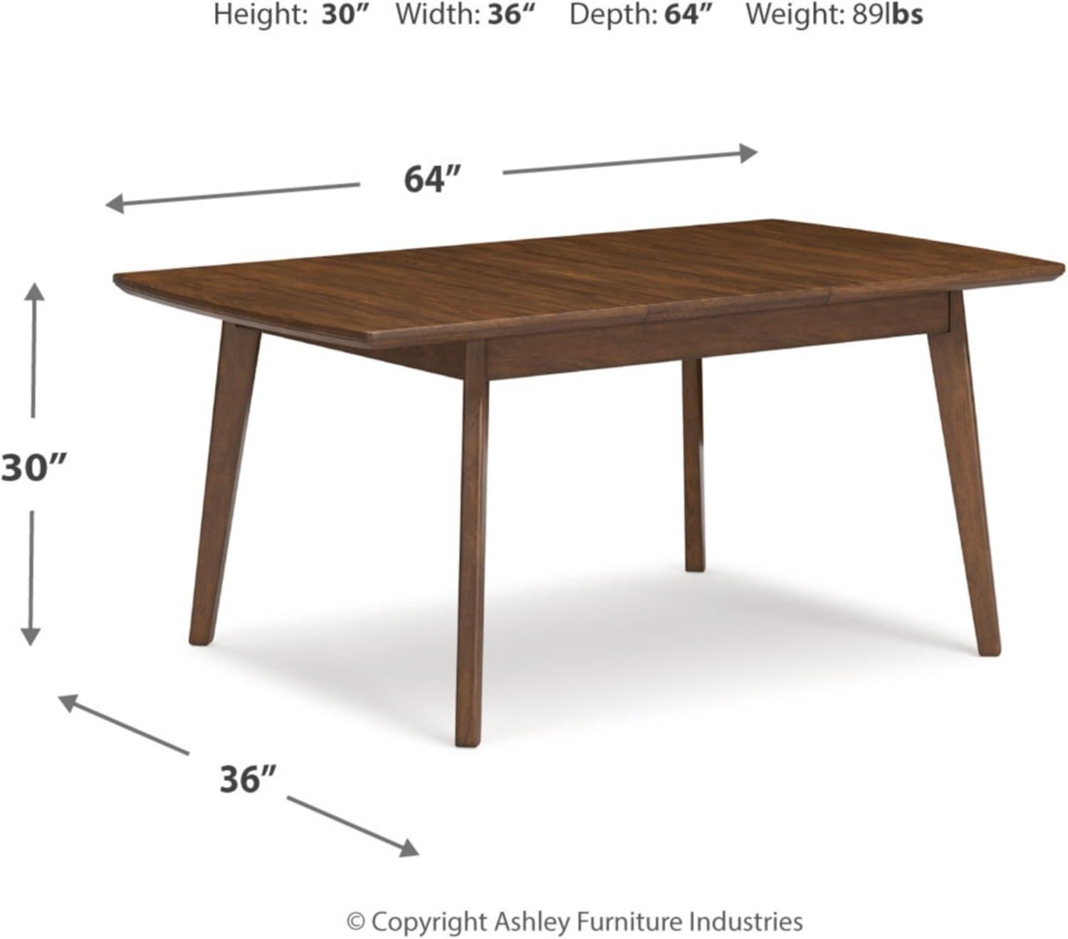 Signature Design by Ashley Contemporary Lyncott Dining Extension Table, Brown