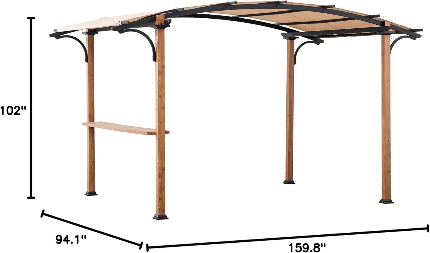 Brown Polyester Replacement Canopy for 8.5x13 Ft Pergola