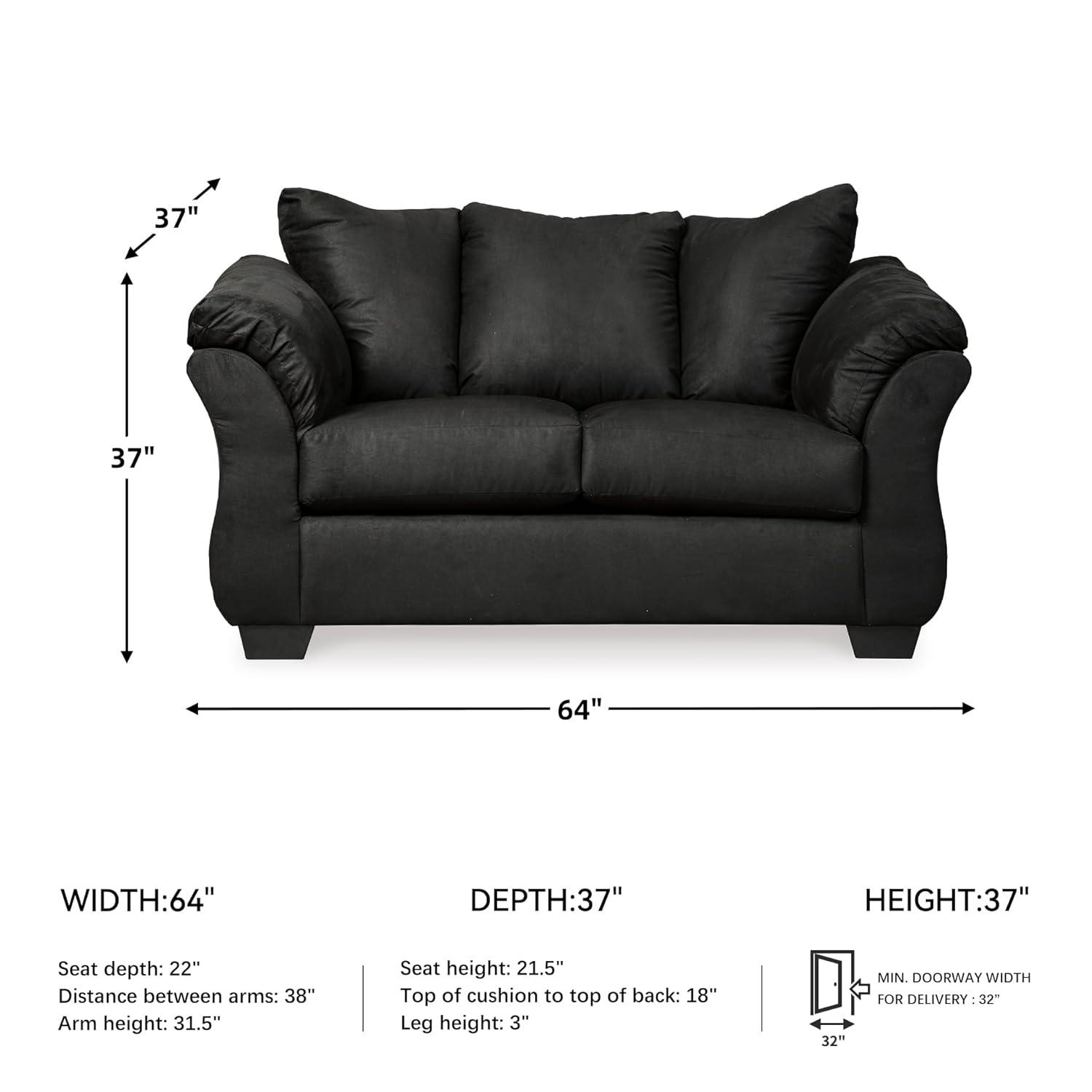 Signature Design by Ashley Darcy Loveseat in Black