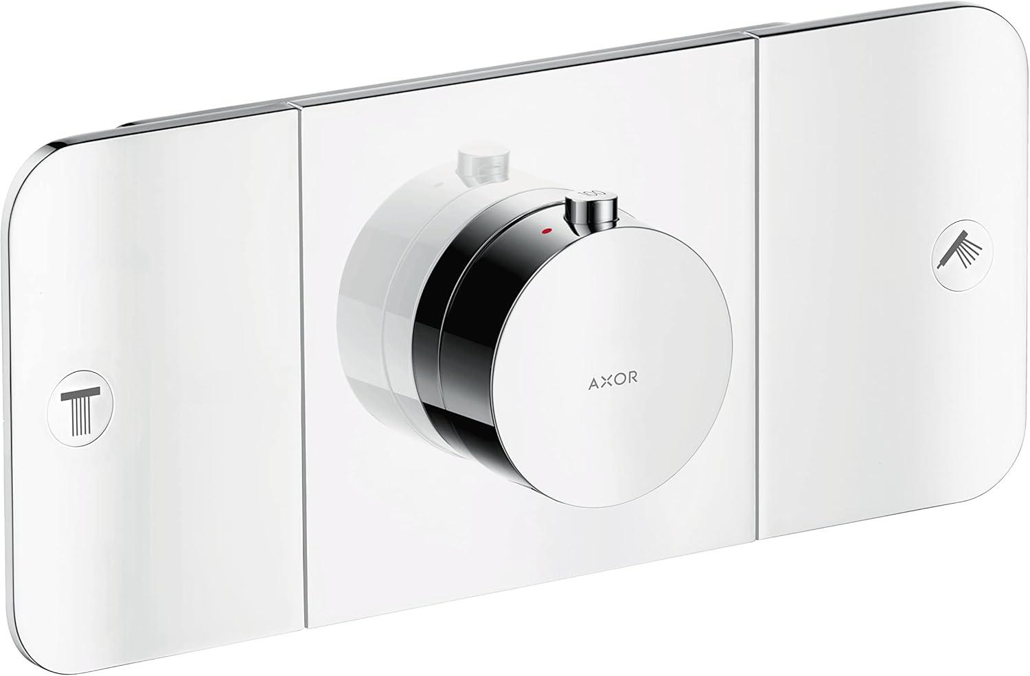 Modern 3-Handle 3" Wide Thermostatic Shower Valve Trim