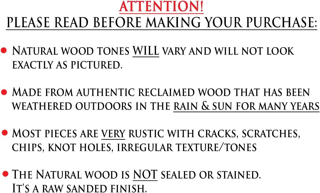 46" Reclaimed Wood Natural Console Table with Storage