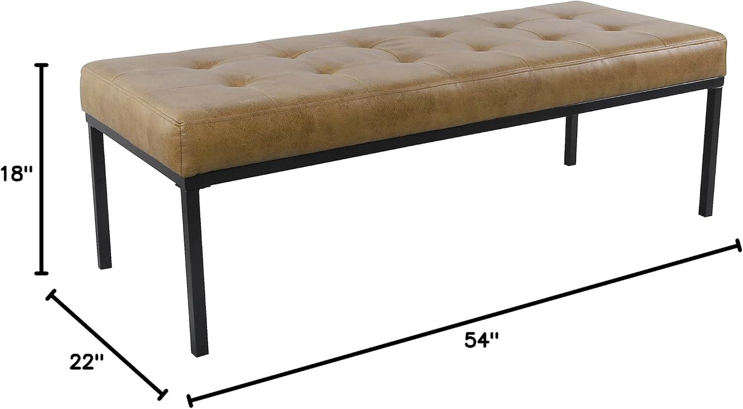 Tufted Metal Bench - HomePop