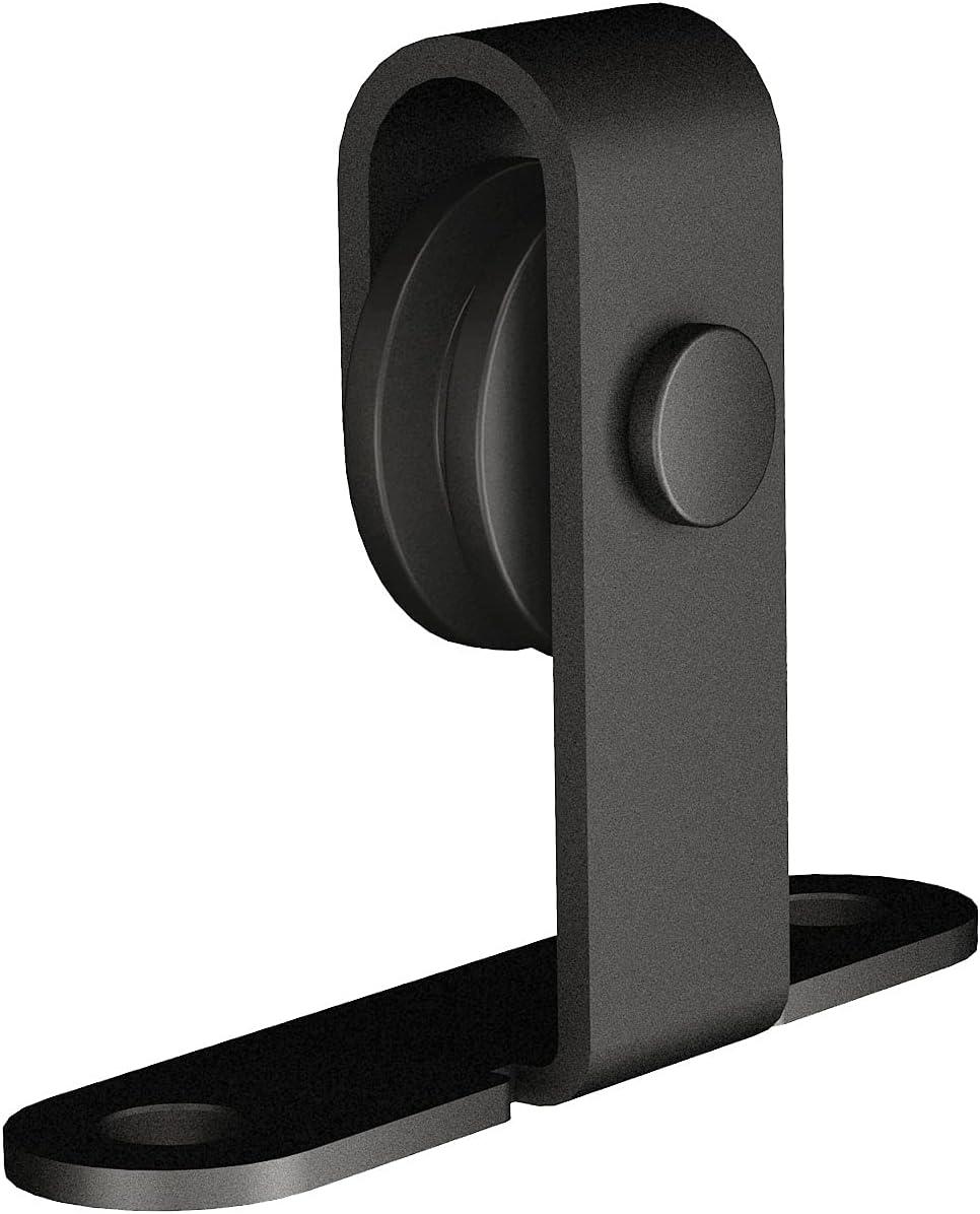 Architectural Products 60" Mini Barn Door Hardware Kits for Double Cabinet Doors Top Mount Design in Matte Black FSDH-TOPMT-BK-5-DD trimmable Down to 55" No TV Stand