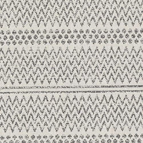 Aarau Silver Gray and White Bohemian Area Rug