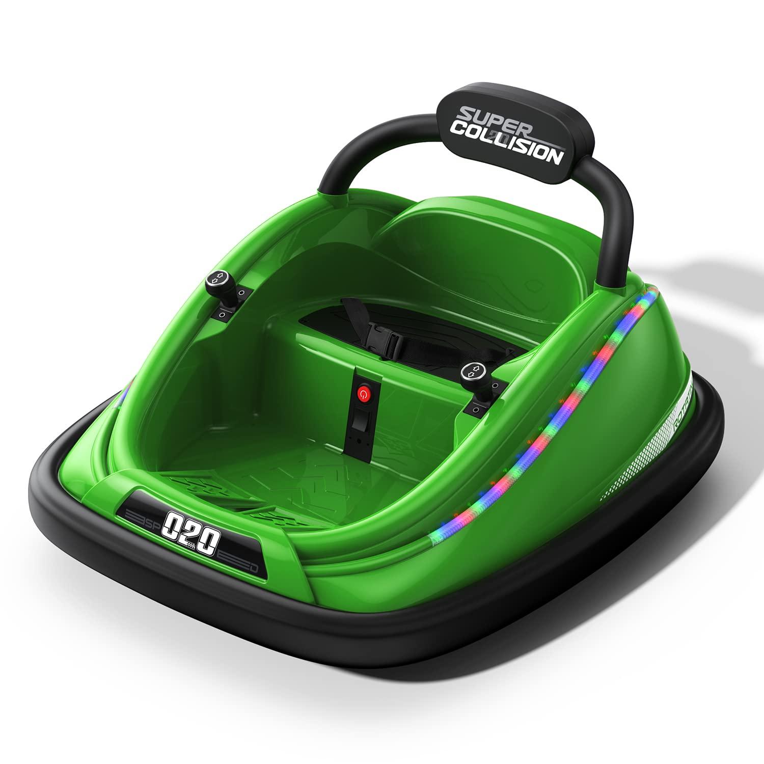Bumper Car, 12V Electric Kids-Bumper Car Ride Toys with Remote and Music Function, Perfect Kids Gifts Baby for Toddlers 1-6 for Birthday