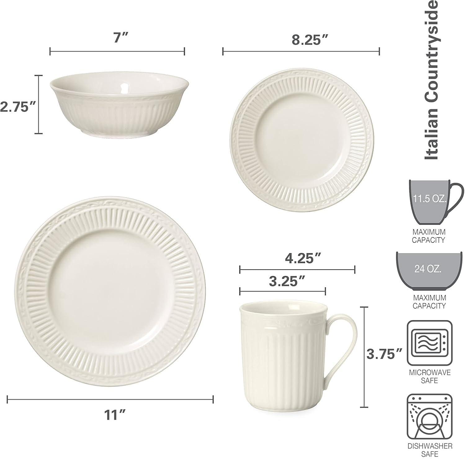 Mikasa Italian Countryside 16-Piece Dinnerware Set, Service for 4