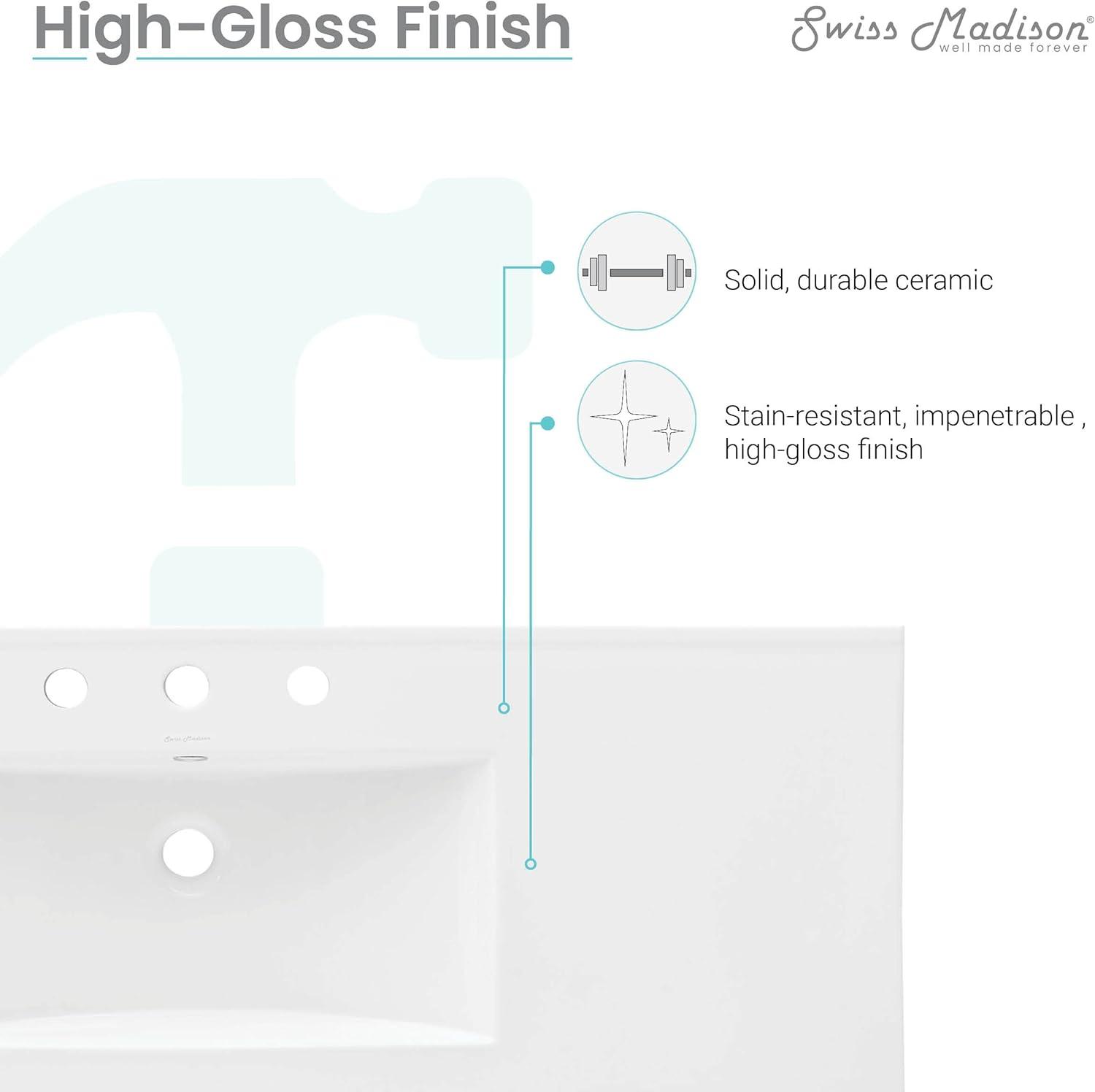 Swiss Madison 47.56" Single Bathroom Vanity Top with Sink