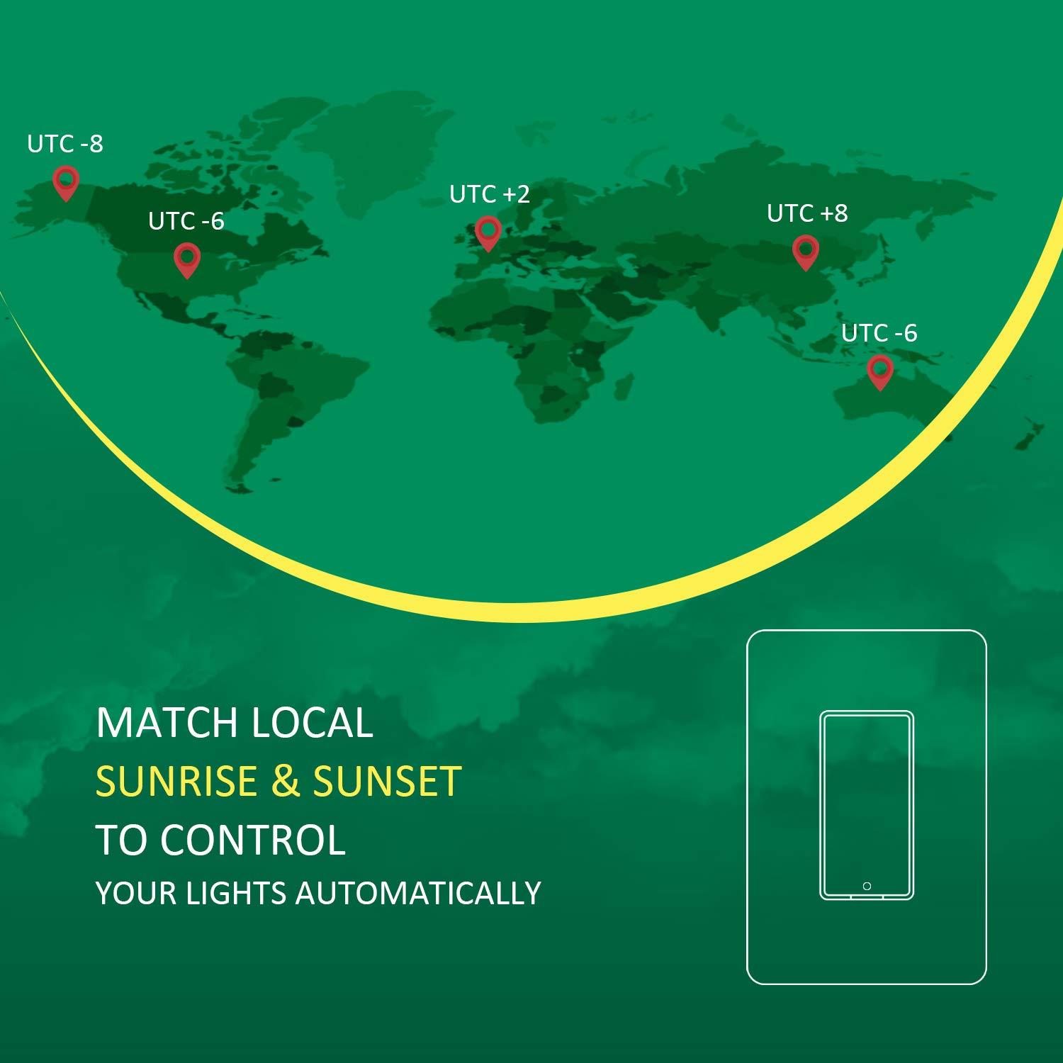 Smart Switch by MartinJerry | Works with Alexa, Smart Home Devices Works with Google Home, No Hub Required, Easy Installation, Single Pole (4 Pack)