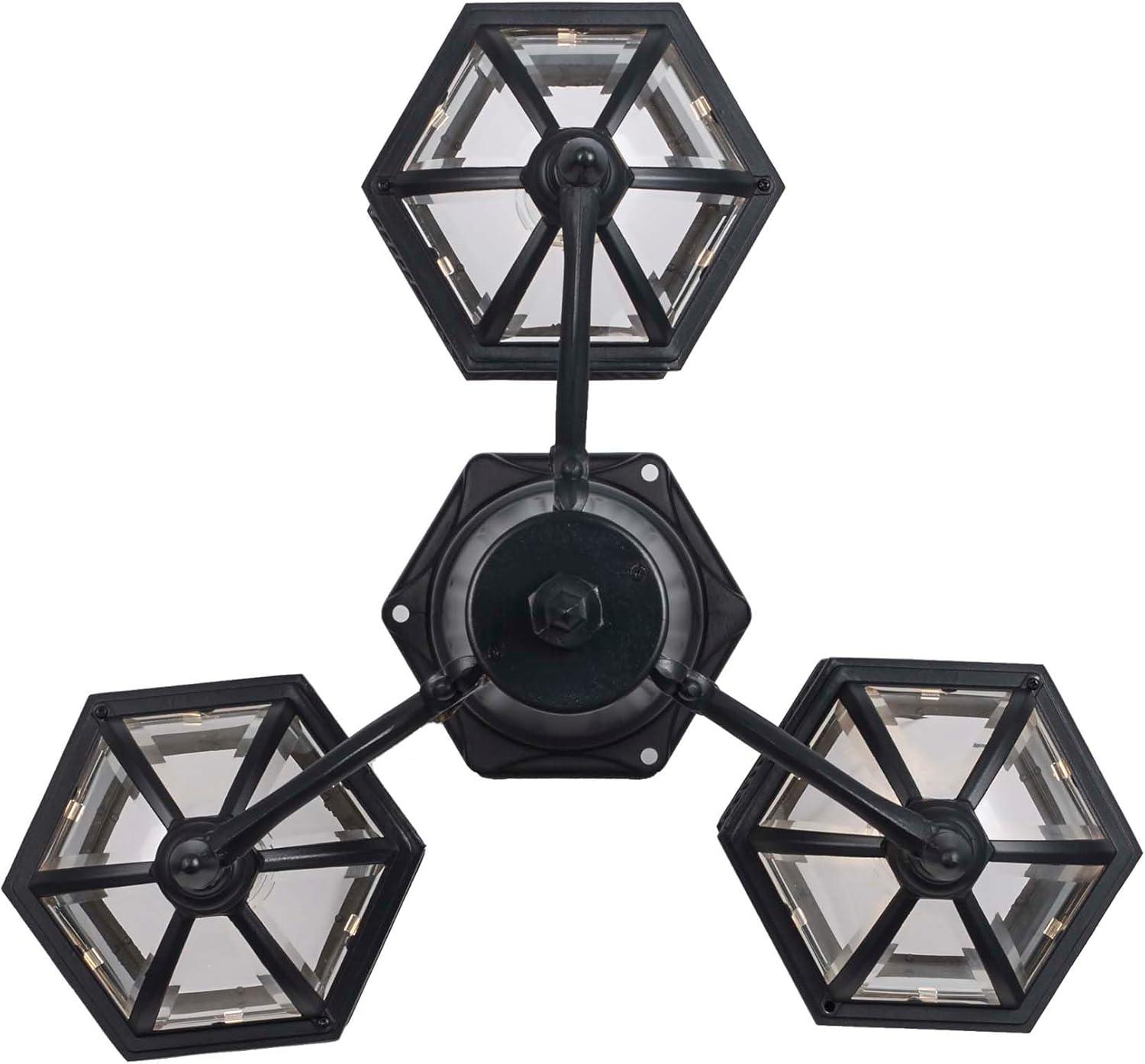 Trans Globe Lighting 4189 3 Light Outdoor Post Lantern - Black