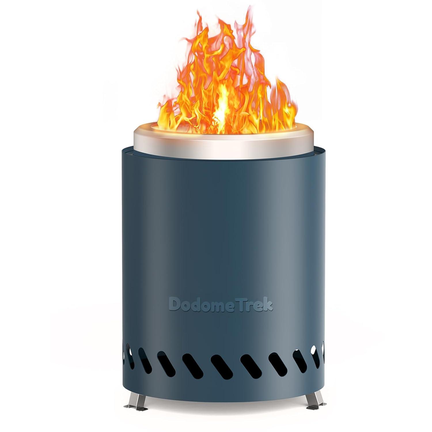 5.5inch Mini Fire Pit for Table, Small Tabletop Fire Pit , Outdoor Fire Pit Tabletop with Carry Bag,Stainless Steel, Blue