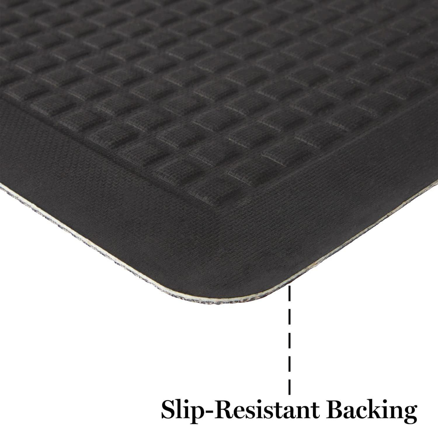 Gray Trellis Memory Foam Anti-Fatigue Kitchen Mat