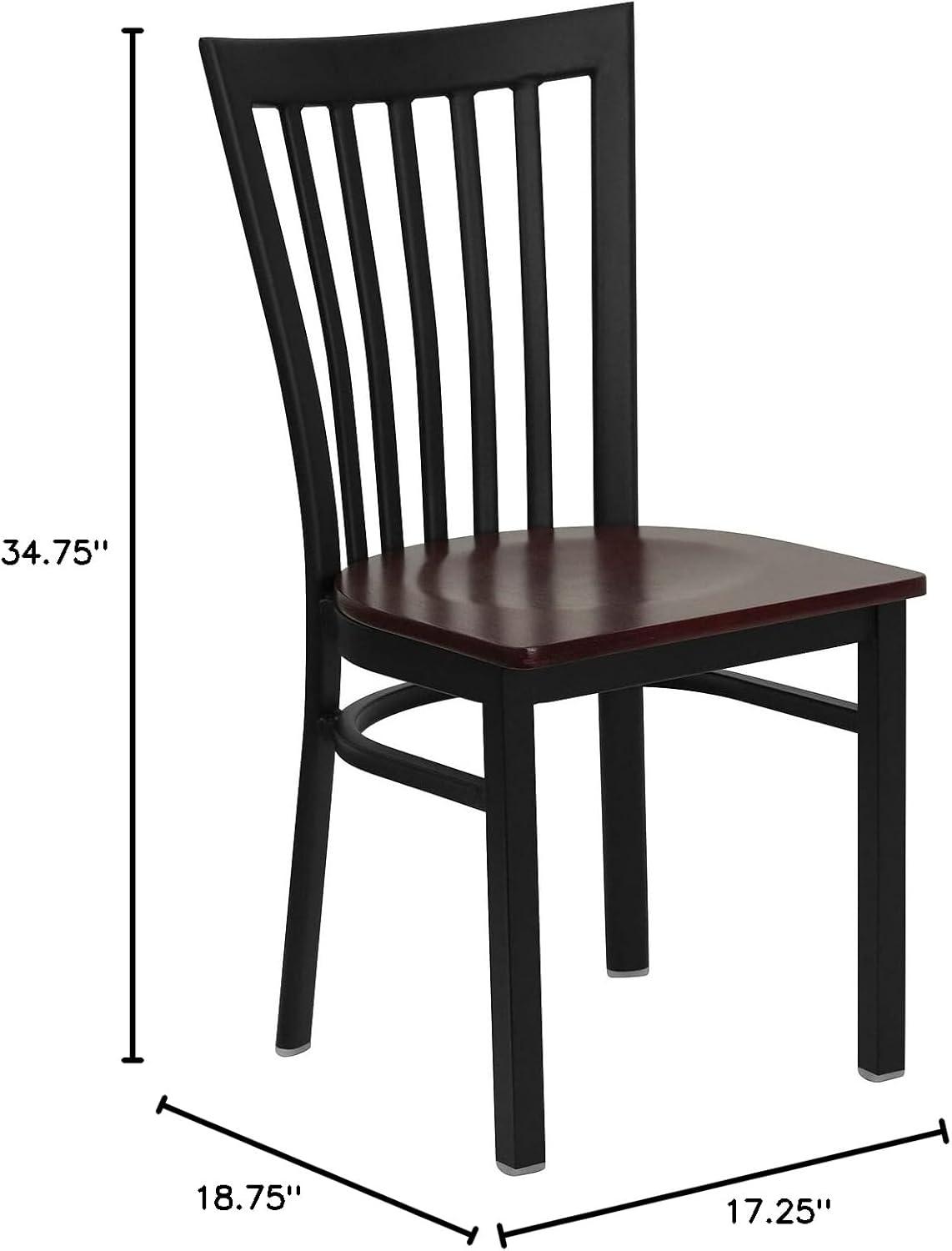 Flash Furniture Black School House Back Metal Restaurant Chair