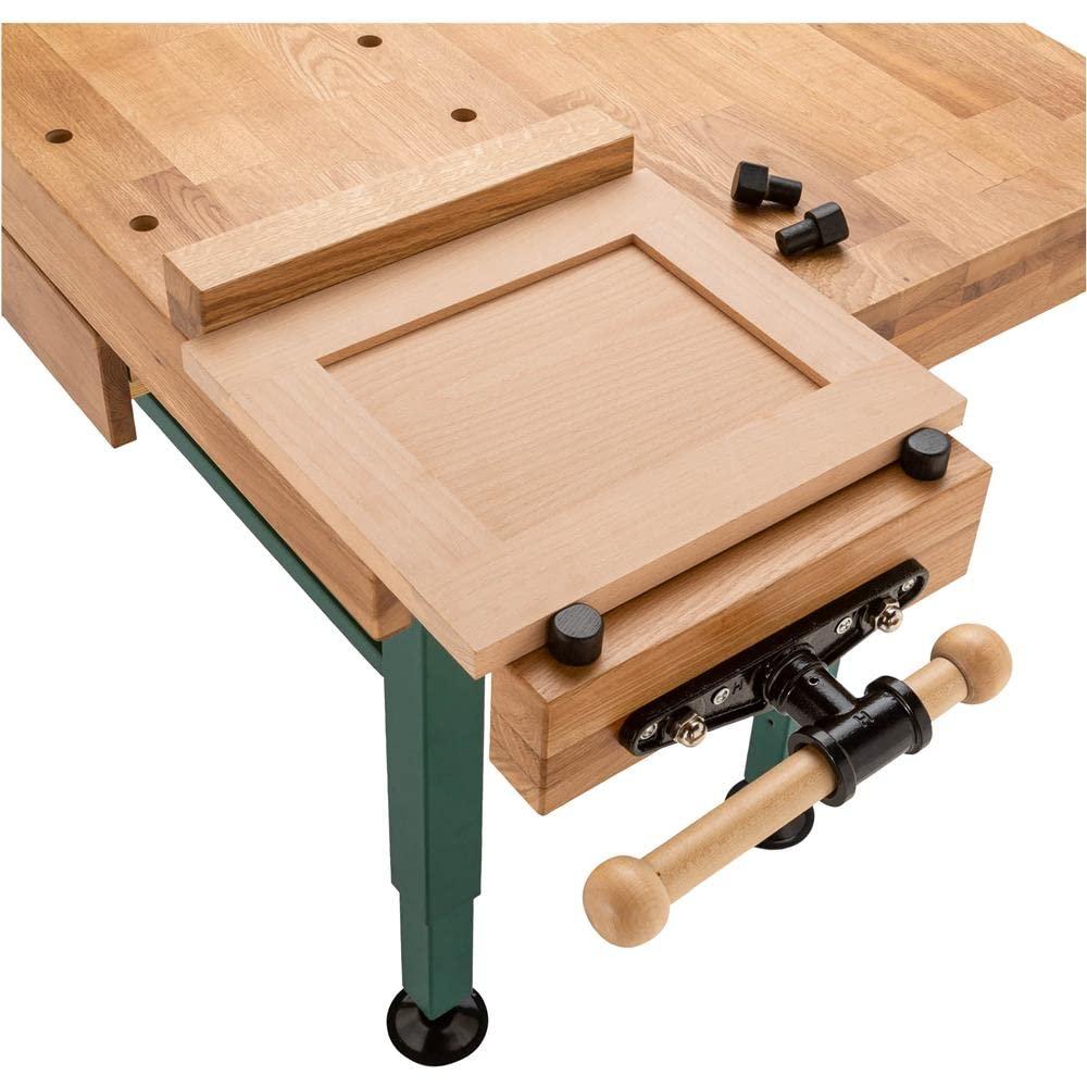 Grizzly T10157 Heavy-Duty Oak Workbench with Steel Legs
