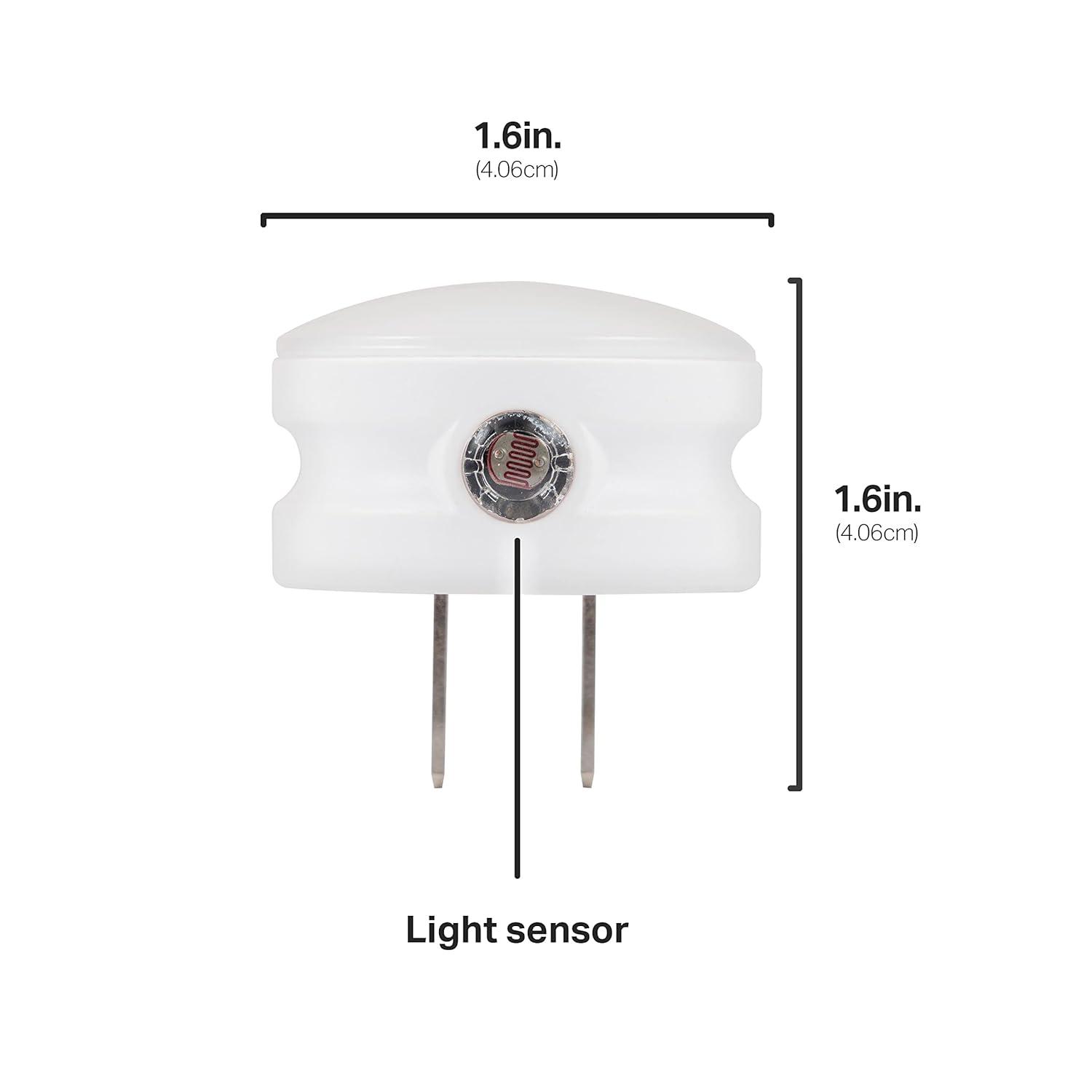 Lights by Night Mini LED Night Light, 10 Pack, Plug-in, Dusk to Dawn, Compact, UL-Listed, Ideal for Office, Bathroom, Bedroom, Nursery, Hallway, Kitchen, White, 55166, 10