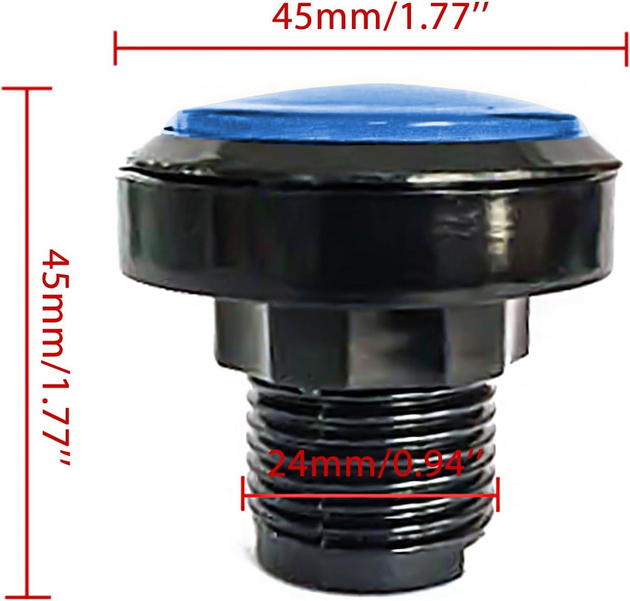 Game Push Button 46mm Round 12V LED Illuminated Push Button Switch with Micro switch for Arcade Video Blue 2pcs