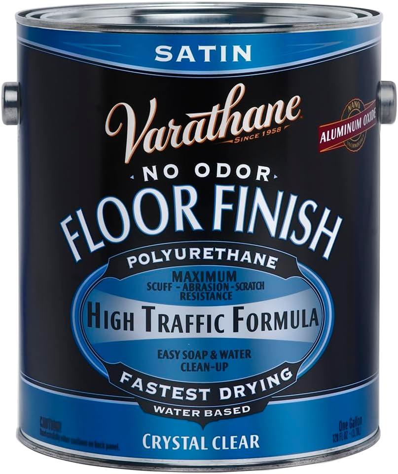 Varathane Satin Crystal Clear Water-Based Floor Finish, 1 Gallon