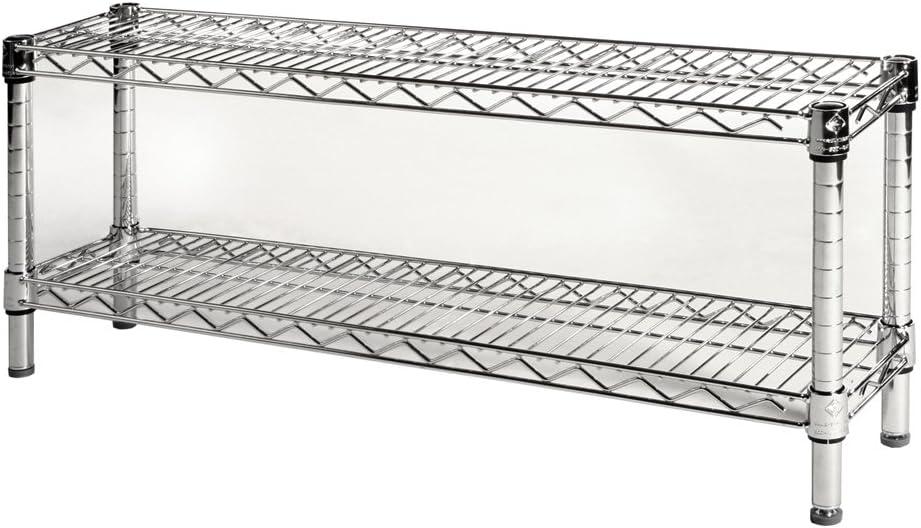 Shelving.com Chrome Wire Shelving with 2 Tier Shelves -